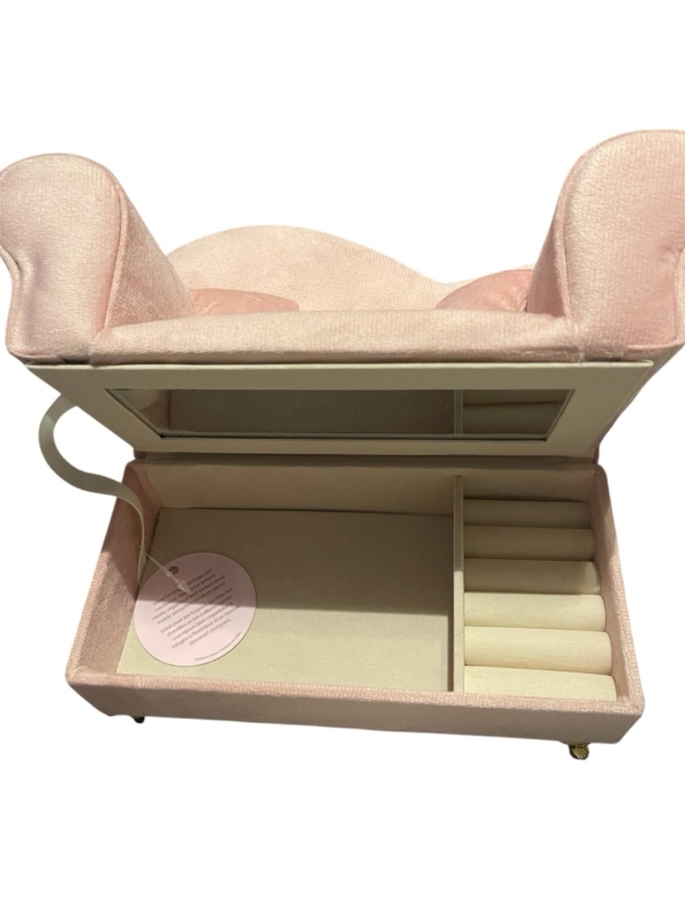 Plush Pink Two-Seat Jewelry Organizer Sofa Display - Picture 4 of 6